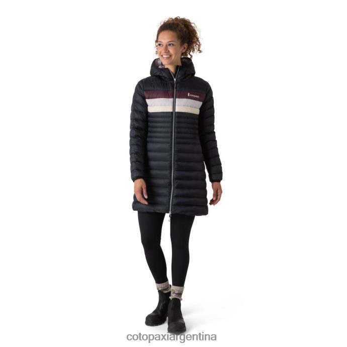 ropa Cotopaxi parka fuego abajo rayas negras mujer J66PTF27